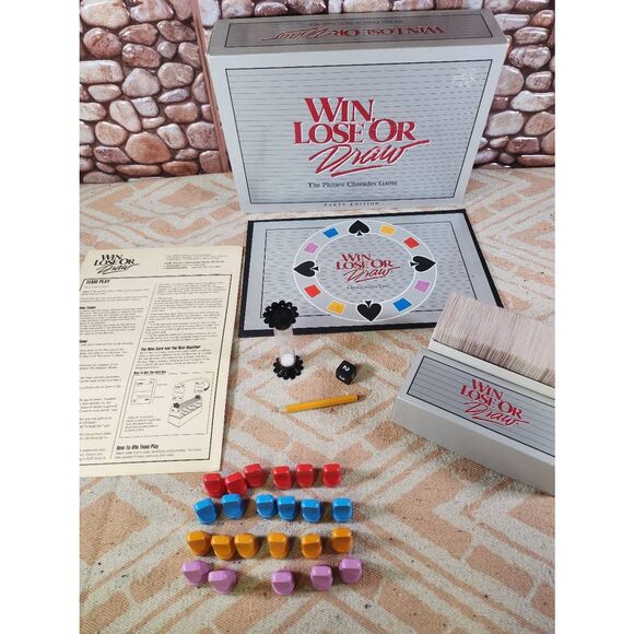 Vintage Win, Lose or Draw, Milton Bradley Game, 1988 Party Edition B1 - Picture 3 of 4